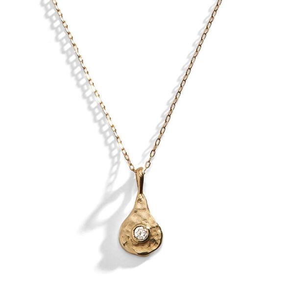 NEW Anthropologie Gold Whisper Teardrop Molten Birthstone Charm - Picture 4 of 16